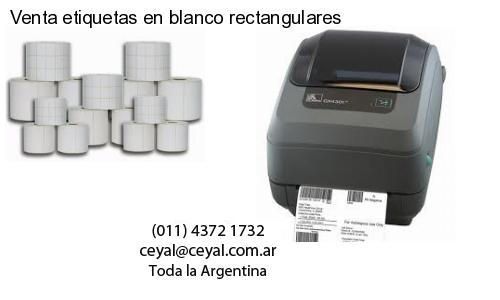 Venta etiquetas en blanco rectangulares