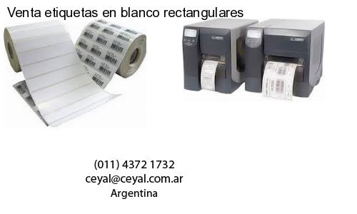 Venta etiquetas en blanco rectangulares