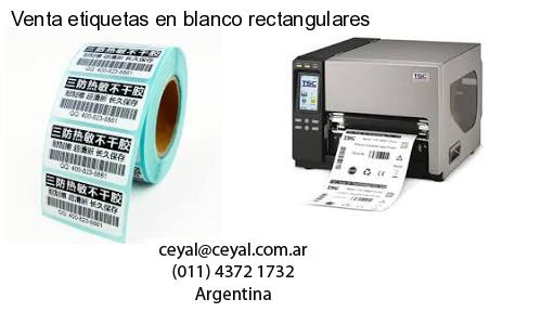 Venta etiquetas en blanco rectangulares