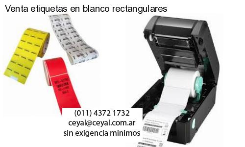 Venta etiquetas en blanco rectangulares