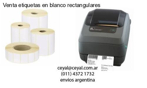 Venta etiquetas en blanco rectangulares