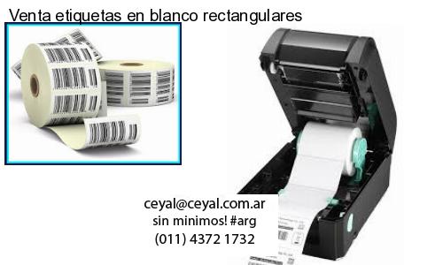 Venta etiquetas en blanco rectangulares