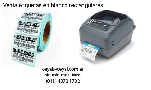 Venta etiquetas en blanco rectangulares