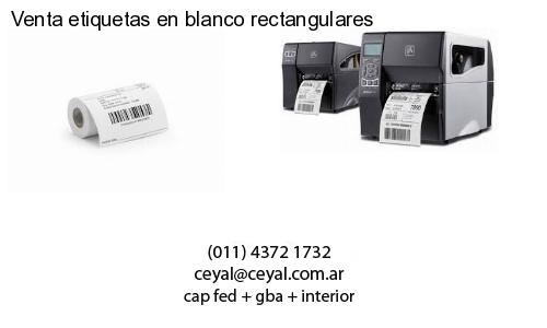 Venta etiquetas en blanco rectangulares