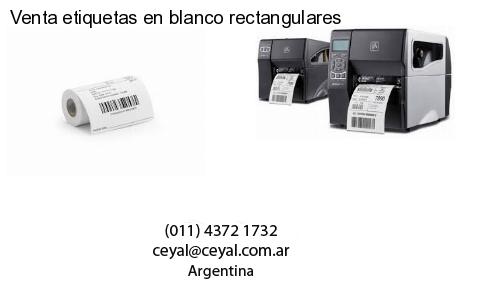 Venta etiquetas en blanco rectangulares