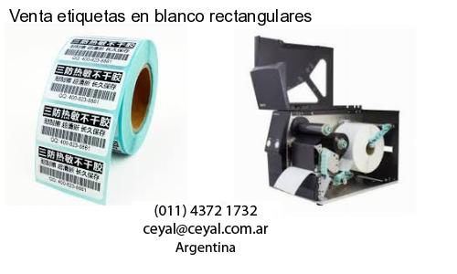 Venta etiquetas en blanco rectangulares