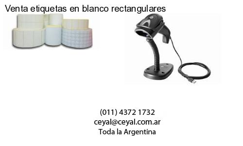 Venta etiquetas en blanco rectangulares