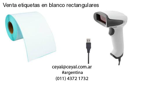 Venta etiquetas en blanco rectangulares
