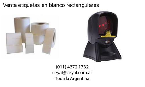 Venta etiquetas en blanco rectangulares