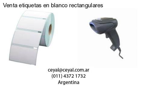 Venta etiquetas en blanco rectangulares