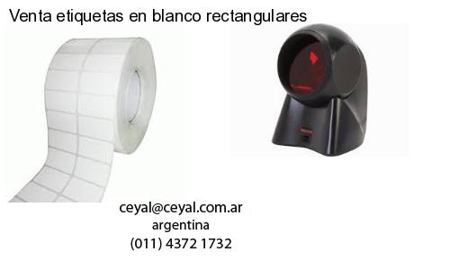 Venta etiquetas en blanco rectangulares