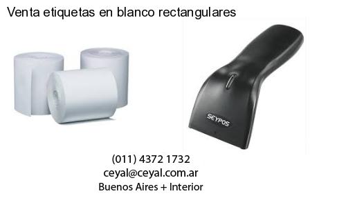 Venta etiquetas en blanco rectangulares