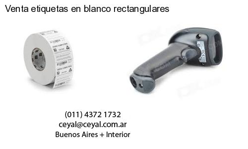 Venta etiquetas en blanco rectangulares