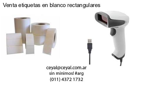 Venta etiquetas en blanco rectangulares