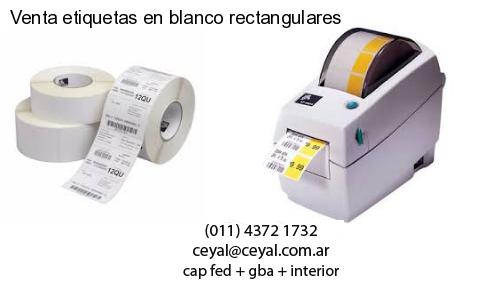 Venta etiquetas en blanco rectangulares