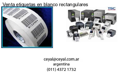 Venta etiquetas en blanco rectangulares