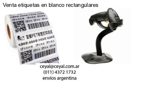 Venta etiquetas en blanco rectangulares