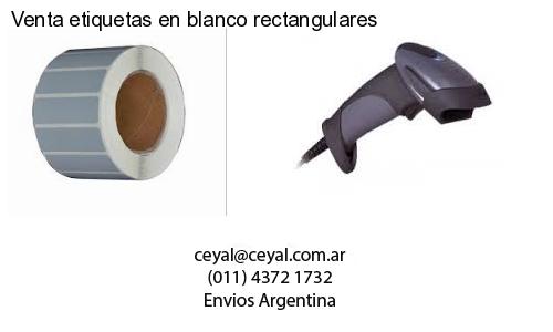 Venta etiquetas en blanco rectangulares