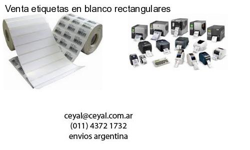 Venta etiquetas en blanco rectangulares