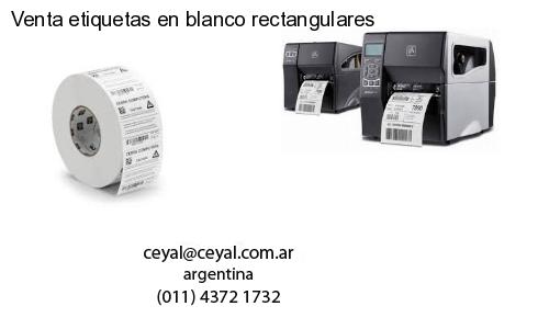 Venta etiquetas en blanco rectangulares