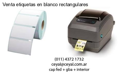 Venta etiquetas en blanco rectangulares