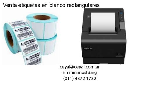 Venta etiquetas en blanco rectangulares