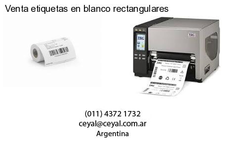 Venta etiquetas en blanco rectangulares