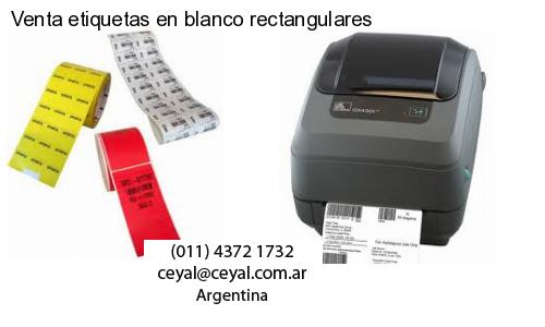 Venta etiquetas en blanco rectangulares