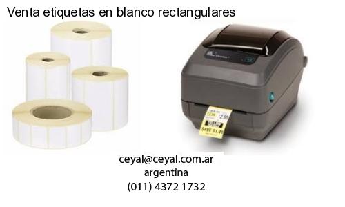 Venta etiquetas en blanco rectangulares