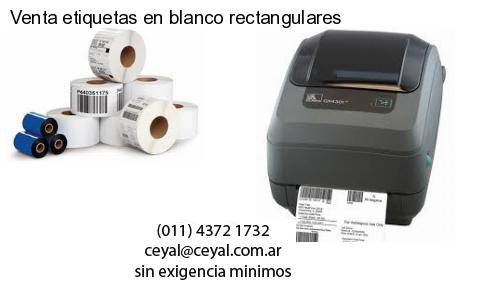Venta etiquetas en blanco rectangulares