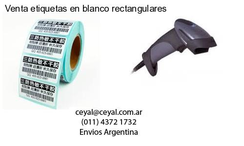 Venta etiquetas en blanco rectangulares