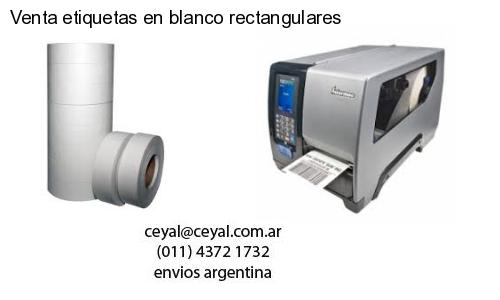 Venta etiquetas en blanco rectangulares