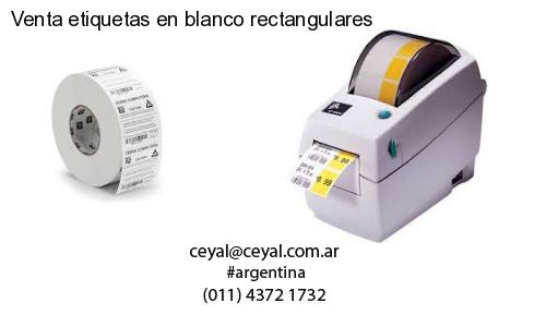 Venta etiquetas en blanco rectangulares