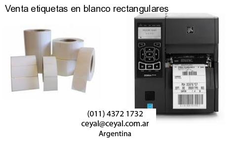 Venta etiquetas en blanco rectangulares