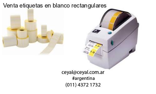 Venta etiquetas en blanco rectangulares