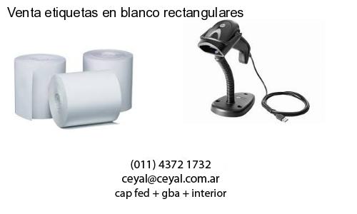 Venta etiquetas en blanco rectangulares