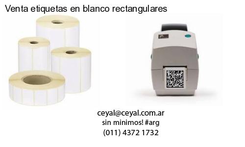 Venta etiquetas en blanco rectangulares