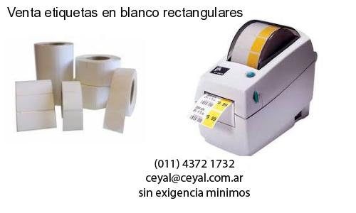 Venta etiquetas en blanco rectangulares