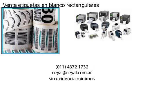 Venta etiquetas en blanco rectangulares