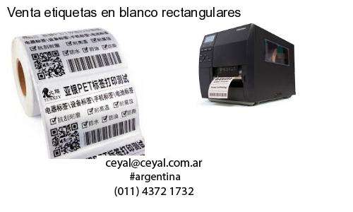 Venta etiquetas en blanco rectangulares