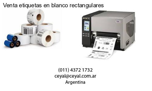 Venta etiquetas en blanco rectangulares
