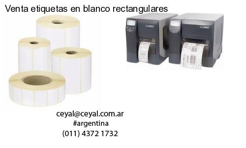 Venta etiquetas en blanco rectangulares