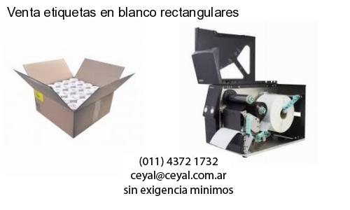 Venta etiquetas en blanco rectangulares