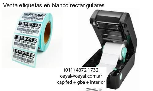 Venta etiquetas en blanco rectangulares