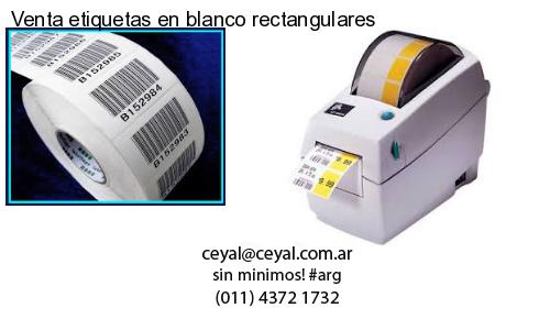 Venta etiquetas en blanco rectangulares