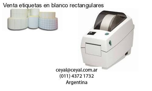 Venta etiquetas en blanco rectangulares