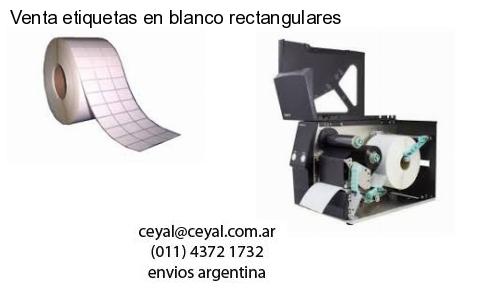 Venta etiquetas en blanco rectangulares