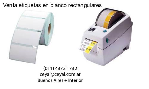 Venta etiquetas en blanco rectangulares