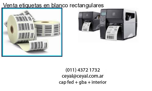 Venta etiquetas en blanco rectangulares