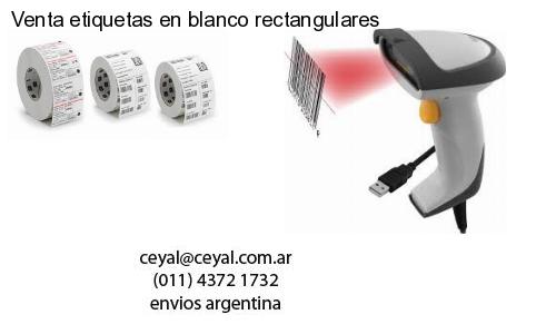 Venta etiquetas en blanco rectangulares